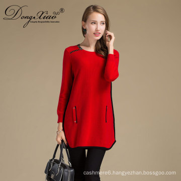 China Factory Sales Women Knitted Merino Wool Sample Dress Sweater